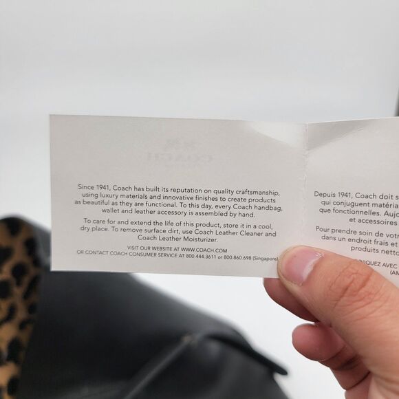 Limited Edition Coach Tote Large Black Pebble Leather Wild Beast 36315 - Picture 9 of 16